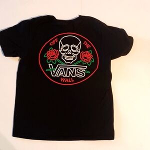 EUC BOYS VANS SKULL SHIRT SZ S